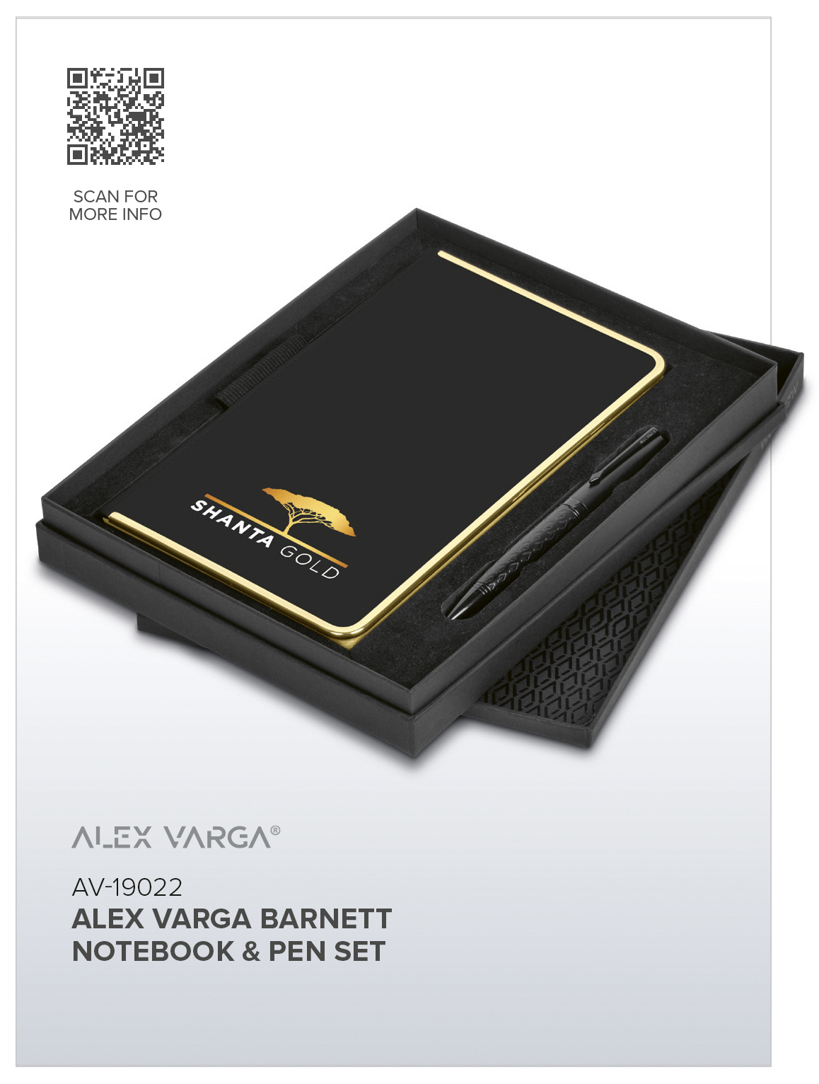 AV-19022 - Alex Varga Barnett Notebook & Pen Set - Catalogue Image
